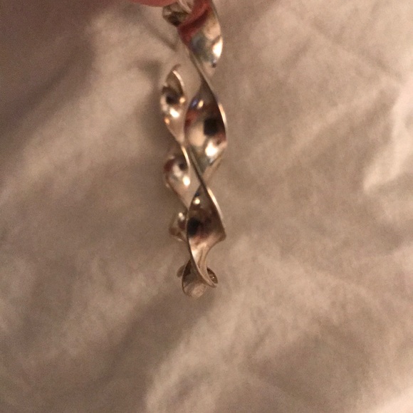 Silver Hoop Earrings - Picture 2 of 2